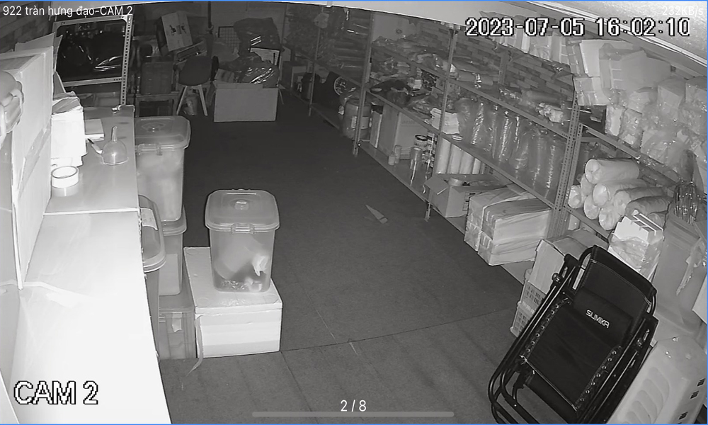 Hình  Camera An Ninh   thực tế  Chất Lượng Hình  8.0 MP  Giám sát từng chi tiết nhỏ  của bộ Lắp Camera Kho Hàng Giá Rẻ Sắc Nét sử dụng mã KX-C8011S-A